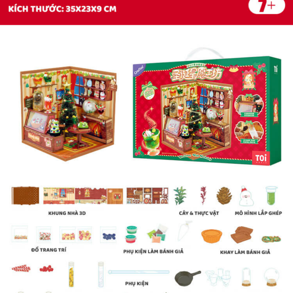 SET Đồ Chơi DIY TIỆM BÁNH Giáng Sinh TOI tự làm CỬA HÀNG TRANG TRÍ CÂY THÔNG/LÀM BÁNH/Quả Cầu Ước Nguyện