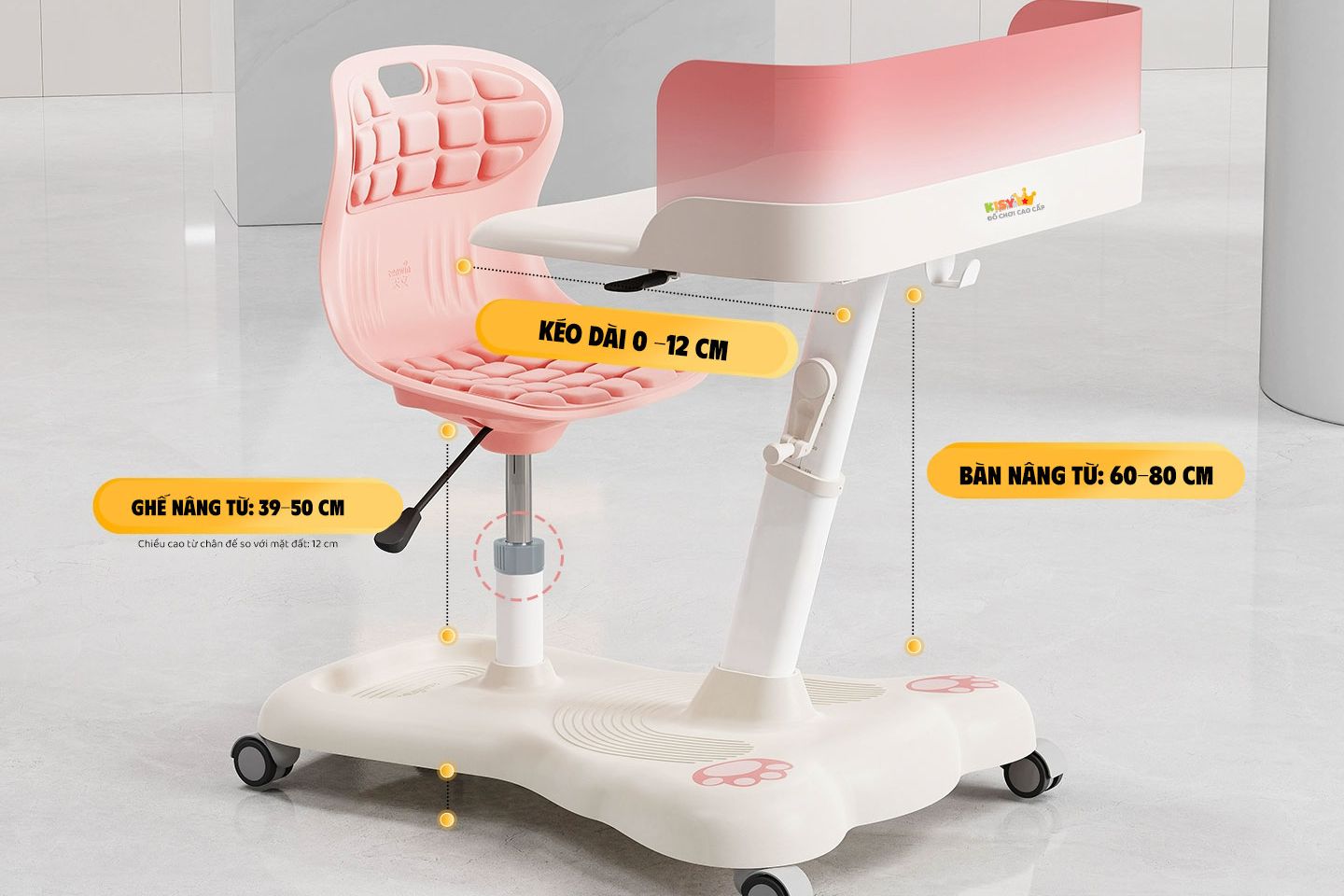 Mẫu mới màu hồng anh đào, ghế và vách che hồng